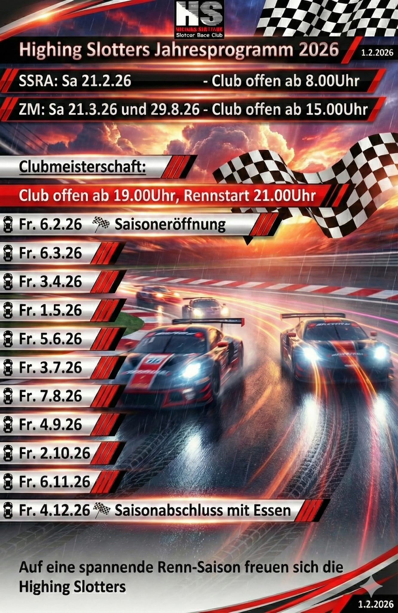 Slotcar-Rennserie: 12 Monate – 12 Challenges